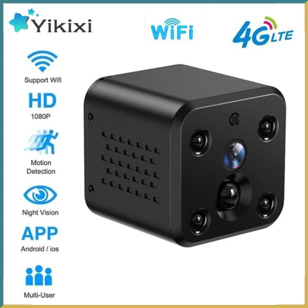 Contrôle de la carte SIM 4G mini caméra IP avec 3000mAh Record vidéo de la batterie IR Vision Night Sécurité Sécurité CCTV Micro CamCrorder IP CAM