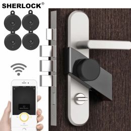 Contrôle 4pcs Clés sans fil de Sherlock S3 Stick Smart Lock Phone App A application Bluetooth Compatible Electronicless Smart Lock Outdoor