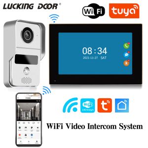 Control de 7 pulgadas Tuya Video Dimentador Wifi Puerta al aire libre Bell Ip65 IP65 Intercomigible Smart Home Wireless Phone Camera