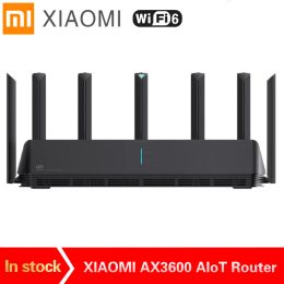 Contrôle 90% nouveau Xiaomi AX3600 AIoT routeur Wifi 6 double bande 2976Mbs taux Gigabit WPA3 cryptage de sécurité Signal A53 pour amplificateur intelligent