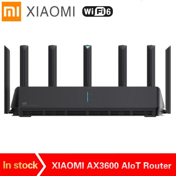 Control 90% nuevo Xiaomi AX3600 AIoT Router Wifi 6 DualBand 2976Mbs Gigabit Rate WPA3 Cifrado de seguridad Señal A53 para amplificador inteligente