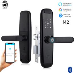 Controle Aisuo M2 Bluetooth TT vergrendeling vingerafdruk magnetische kaart wachtwoordsleutel externe ontgrendeling tijdelijk wachtwoord huis slimme deur slot