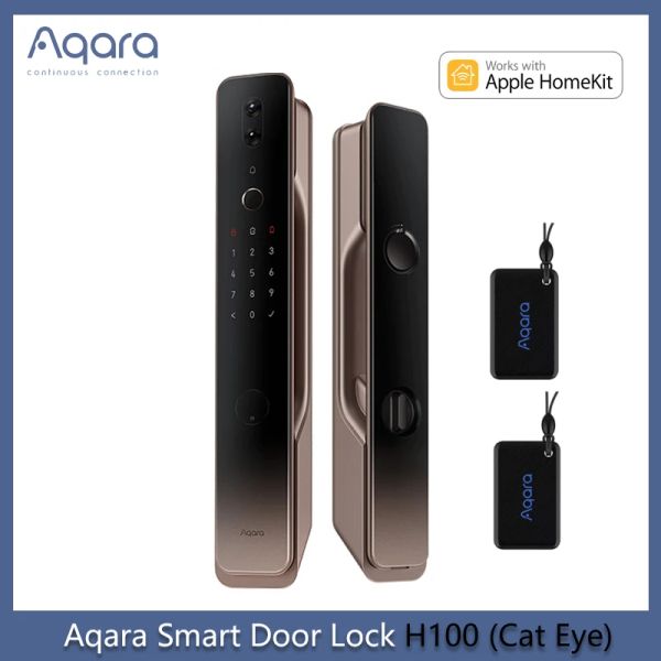 Contrôle Aqara Cat Avery Eye Smart Door Lock H100 Zigbee / Body / Light Capteur NFC Bluetooth Empreinte déverrouille via HomeKit Aqara App