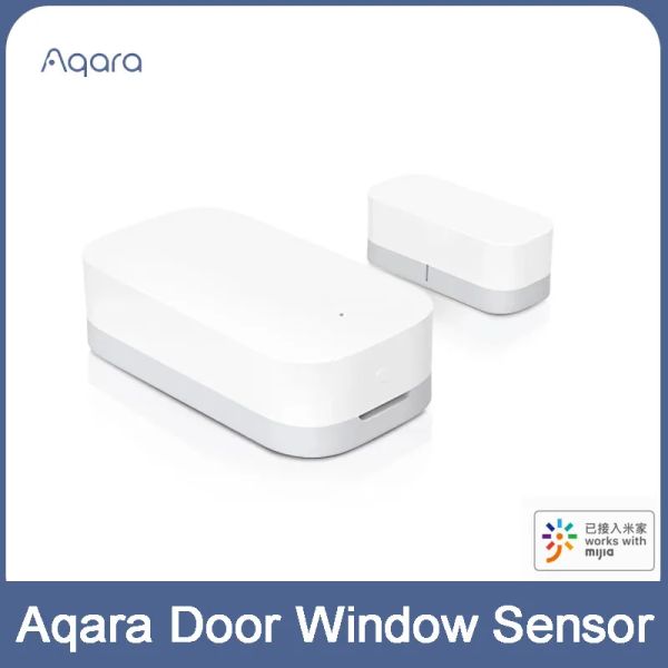 Control Sensor de ventana de la puerta Aqara Zigbee Conexión inalámbrica Smart Mini Door Sensor Trabajo Android IOS Aplicación Control para Xiaomi Mijia Mi Home