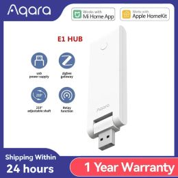 Contrôle Aqara E1 Hub Zigbee 3.0 USB Smart Gateway Aqara Hub Wireless Zigbee Connect Control Remote pour Mijia Mi Home pour Apple Homekit