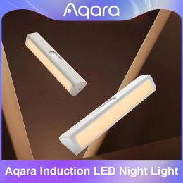 Controle Aqara Inductie LED Night Light Magnetic Installatie met Human Body Light Sensor voor Xiaomi Smart Home Bedside Bedside Bedide