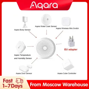 Contrôle Aqara M1s Hub Gateway Smart Home Kits Temperature Capteur Zigbee Door Capteurs Tévote de contrôle pour Xiaomi Home App Homekit