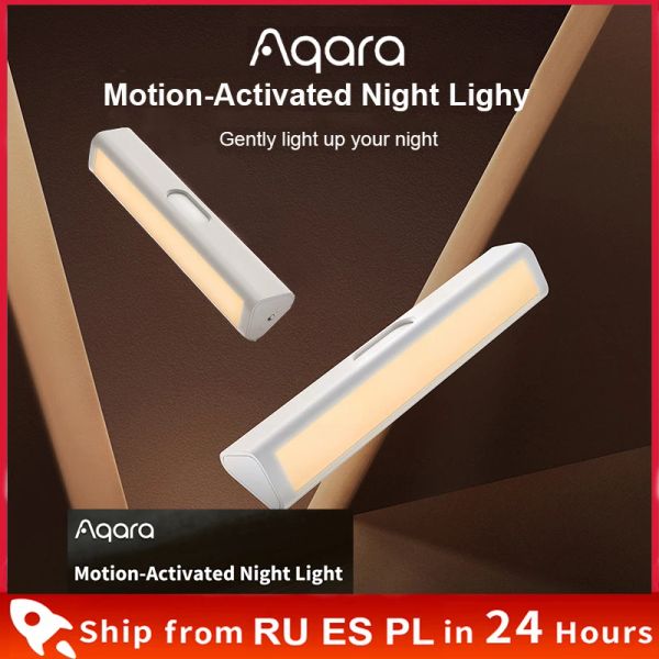 Contrôle la lampe de lumière nocturne Aqara Motionactivé Smart avec un capteur d'éclairage du corps humain grasses de chambre à coucher léger 3200k