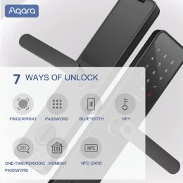 Controle Aqara N100 N200 Smart Door Lock Fingerprint Lock Fit For Bluetooth -wachtwoord NFC Ontgrendel werk met Mihome Apple HomeKit Smart Home