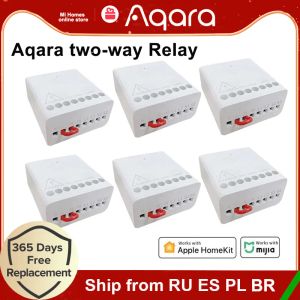 CONTRÔLE module de contrôleur de relais AQARA Zigbee Twoway Control Wireless Relay 2 canaux Smart Light Control Switch pour Mi Home HomeKit