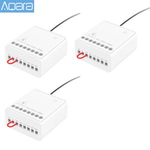 Contrôle Aqara module de relais commutateur contrôle bidirectionnel contrôleur sans fil 2 canaux commutateur zigbee wifi mihome app kits de maison intelligente