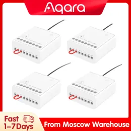 Contrôle AQARA Relay Twoway Control Module Contrôleur sans fil Zigbee 2 canaux Smart Light Control Switch MI Home App et Homekit