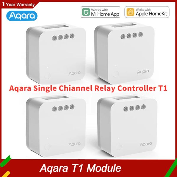 CONTRÔLE MODULE DE COMMANDE AQARA SEUX WAY T1 Zigbee 3.0 Contrôleur de relais sans fil 1 canal avec / pas de travail à distance neutre avec Apple HomeKit