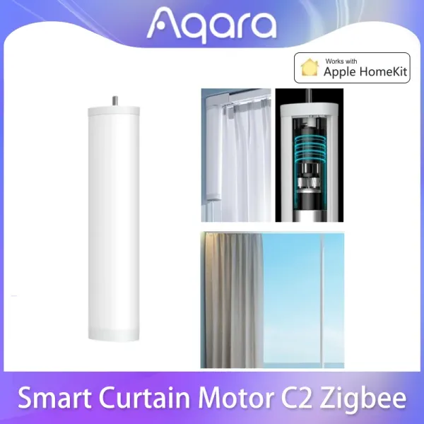 Control Aqara Smart Curtain Motor C2 Zigbee Track Electric Track Automatic Tarque Motor Remote Control Trabajo con Apple HomeKit