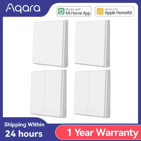 Contrôle Aqara Smart D1 interrupteur sans fil ZigBee bouton de commutation clé télécommande Support pour Xiaomi Mijia Mi Home Homekit