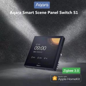 Controle Aqara Smart Scene Paneel Switch S1 ZigBee 3.0 3,95 inch IPS Color Touch Screen Smart Home App Siri Voice Control Support HomeKit