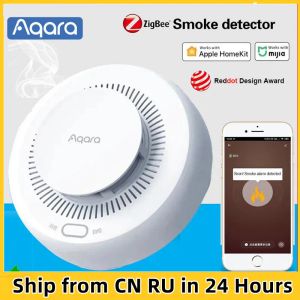 Control Aqara Detector de humo inteligente Zigbee Monitor de alarma de incendio alerta de sonido aplicación de seguridad para el hogar Control remoto por Mijia Mihome Homekit