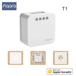 CONTRÔLE MODULE AQARAT STANT T1 Contrôleur de relais sans fil à canal à canal Zigbee 3.0 Contrôle intelligent sur la minuterie OFF TRAVAIL avec Homekit Alexa