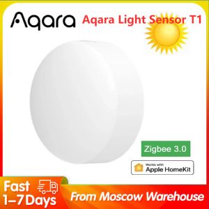 Contrôle Aqara T1 Capteur de détection de lumière Zigbee 3.0 Capteur de luminosité de la maison Smart Détecteur de lumière Support magnétique Homekit Apple Contrôle