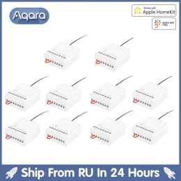 CONTRÔLER AQARA TWOWAY CONTRÔLE MODULE CONTRUTER DE RELAYSE WIRESS CONTRUTER ZIGBEE SMART TIMER 2 Channels Fonctionnent avec Mi Home HomeKit App