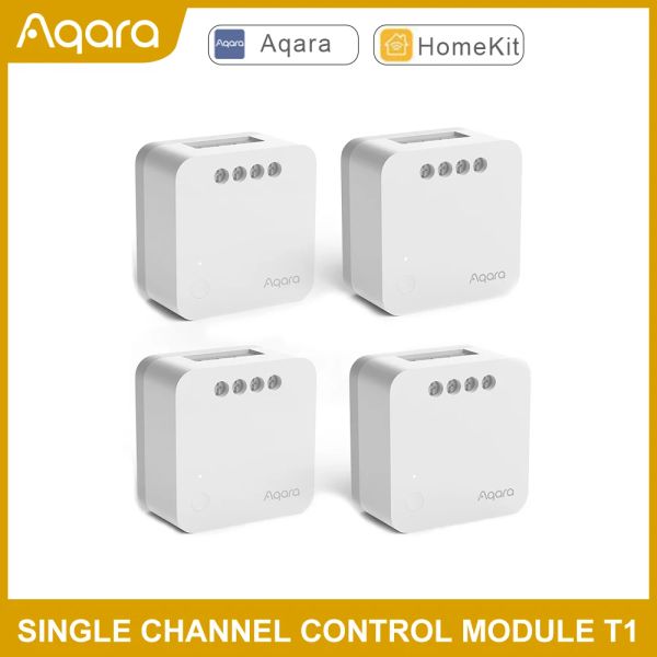 Control Aqara Zigbee 3,0 módulo de Control de canal único T1 funciona con la aplicación Homekit con interruptor remoto/temporizador/retardo enlace inteligente