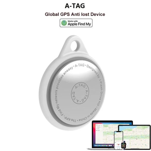 Contrôle ATAG Key Finder Item Finders MFI Certifié Bluetooth GPS Cat Dog Locator Locator Trackoser Device Antiloss fonctionne avec Apple Find My