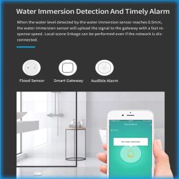 CONTRÔLE AUBESS ZIGBEE DÉPECTEUR DE LACHAGE TUYA SMART Life Water Fakage Capteur Home Security Alarm Automation Residential