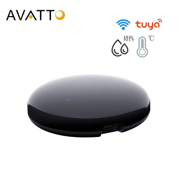 Control AVATTO Tuya WiFi IR Control remoto Smart Universal Infrarrojo, Control de hogar inteligente para AC TV DVD AUD Funciona con Alexa Google Home