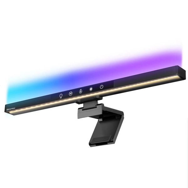 Control BlitzMax BMCS1 RGB LED Lámpara de escritorio Pantalla regulable Monitor de computadora de oficina Barra de luz colgante para estudio Lectura Luz para el cuidado de la vista