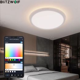 Bediening BlitzWolf BWCLT1 slimme LED-plafondlamp met hoofdlicht en RGB-sfeerlicht 27006500K instelbare temperatuur APP afstandsbediening