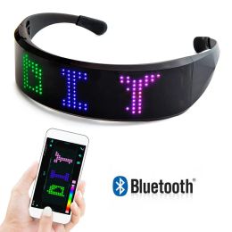 Contrôle Bluetooth LED lunettes de soleil APP contrôle lunettes lumineuses lunettes de soleil de concert EMD DJ syllabes électriques lueur fournitures de fête
