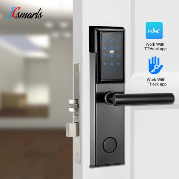 Control Bluetooth Wireless Digital Electronic Lock Smart Ttlock App Home Home Intelligent Keypad Contraseña Puerta en puerta de madera