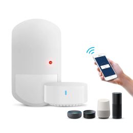 Contrôlez le détecteur de mouvement intelligent BroadLink S3 WiFi PIR pour maison intelligente compatible avec Alexa Google Assistant (HUB S3 requis)