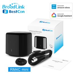 Contrôle BroadLink télécommande universelle IR Wifi intelligent Bluetooth contrôle BestCon RM4C Mini travail Alexa Google Home Assistant Domotica