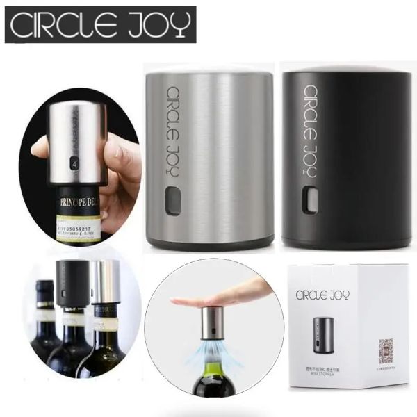 Control Circle Joy Smart Wine Stopper Bouchon électrique en acier inoxydable Bouchons de vin scellant Mi Vacuum Memory Wine Stopper coffret cadeau Youpin