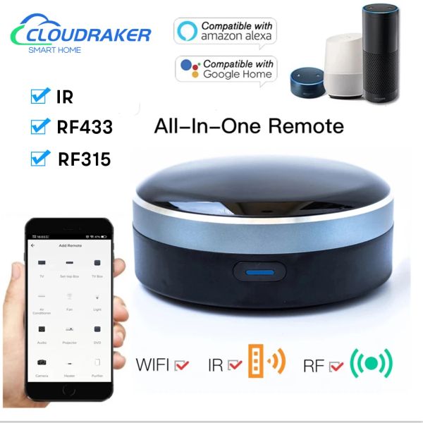 Contrôle Cloudraker Tuya Smart Infrared RF Universal Remote Control Smart Home Hub Ir Blaster fonctionne avec Alexa Google Home Siri
