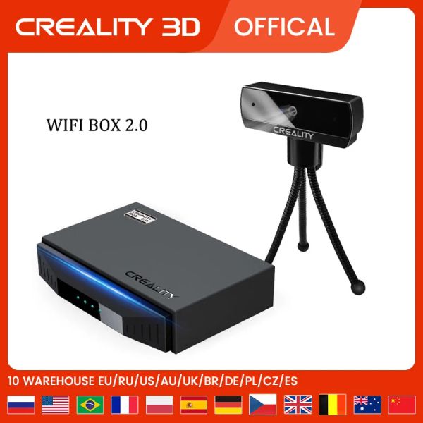 Control Creality 3D Imprimante WiFi Box Smart Kit Amélioration du kit WiFi Cloud Box 2.0 avec télécommande TF 8G pour les pièces d'imprimante ENDER 3D