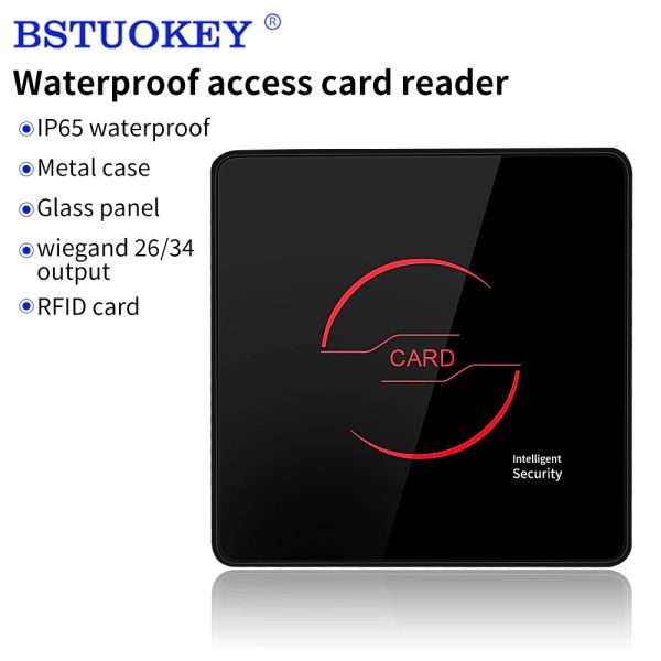 Sistema de control de puerta de control de control Rfid Reader Rfid impermeabilizado Wiegand Electronic Wiegand 26 34 Bit EM ID Lector de tarjetas inteligentes sin contacto Lector de tarjetas