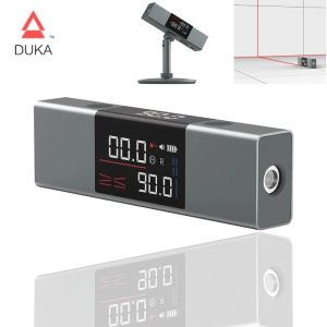 Controle DUKA Dubbele laserhoekgieten Digitale inclinometer Gradenboog LI1-niveauliniaal Hoge precisie Real-time slim meetinstrument