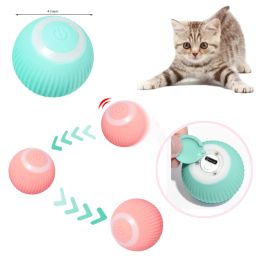 Controle elektrische kattenbal speelgoed automatisch rollende slimme kat speelgoed interactief voor katten trainen zelfmoverend kittenspeelgoed voor binnenspelen