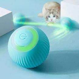 Controleer elektrische kattenbalspeelgoed Automatisch rollend slim katspeelgoed voor katten die zelfmoveren kittenspeelgoed voor interactief speelgoed binnenshuis trainen