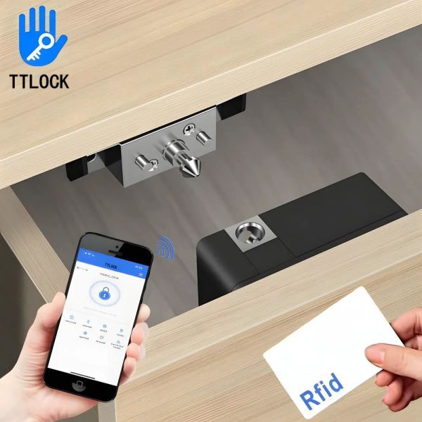 Control Lock Electronic Gabinet Lock Smart NFC RFID CLAQUETA DE DIY HIDDO CLAQUETO CON CLAQUEO DEL PARTO DEL SLIDE PARA CASTER DE CAJA DE PUERTA DOBLE