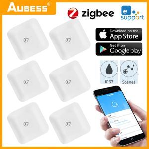 Controleer Ewelink Zigbee Smart Home Water Lek Sensor Draadloze overstromingsdetector Waterlekkage Detectie Alert Waterniveau Overloop Alarm