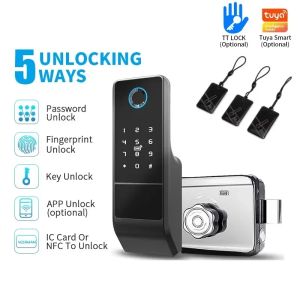 CONTRÔLE ENRREPTION FIGRAGNE BORD TUYA WIFI WIFI TTLOCK SMART DOOR LOCK NIGUR DIGIC IC RIM LORVEMENT DE PORTE ELECTRONIQUE APPOSIBLE POUR HOME GARDING