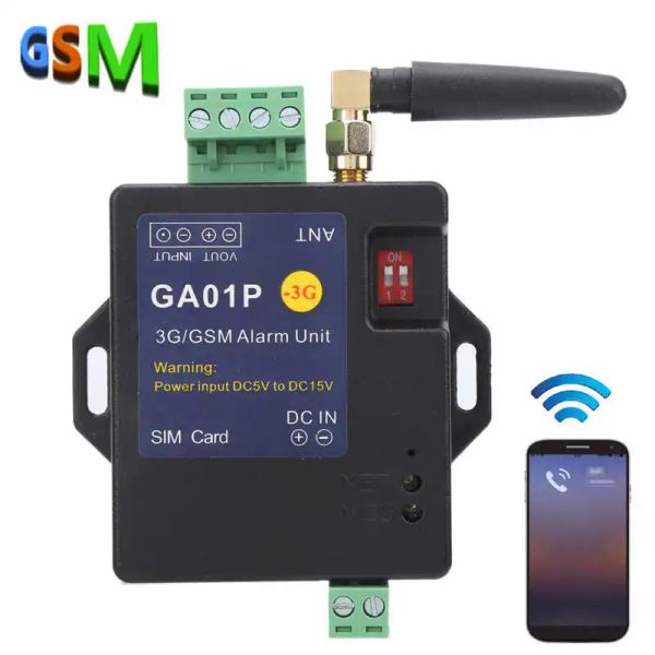 Control GA01P 3G/GSM Sistema de alarma de 1 vía mini alerta de falla de energía inteligente Alerta de teléfono móvil Control remoto H