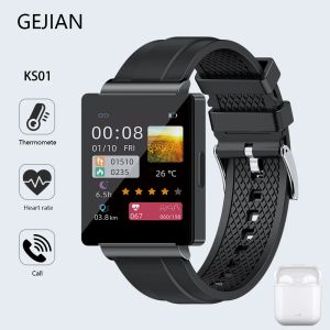 Controle Gejian NFC Smart Work Deur Access Control Conlocking SmartWatch Men Women Fiess Bracelet Bluetooth roept hartslagdetectie op