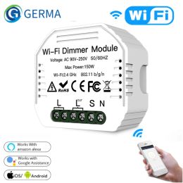 Controle GERMA DIY Smart WiFi Light LED-dimmer Smart Life / Tuya APP Afstandsbediening 1/2-wegschakelaar, werkt met Alexa Echo Google Home