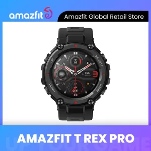 Controle wereldwijde versie Amazfit Trex Pro GPS Outdoor Smartwatch Waterdichte 18 -daagse batterijduur 390mah Smart Watch voor Android iOS -telefoon