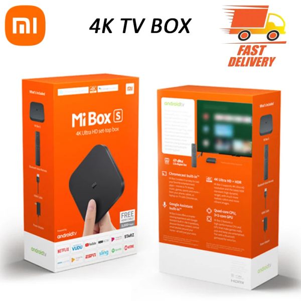 Control Versión global Xiaomi Mi TV Box S 2nd Gen 4K Ultra HD BT5.2 2GB 8GB Dolby Vision HDR10+ Google Assistant Smart Mi Box S Player