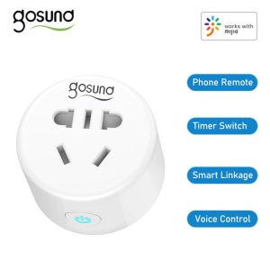 Contrôle Gosund WiFi Smart Socket Wireless Tirming Pobin Pobine Remote Contrôle de la maison Compte à rebours Antimistaker Touch Work avec Mijia App.